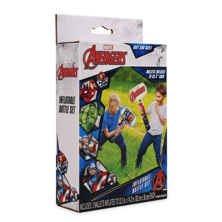 Kids HIGHFIVE Pool Floats & Games | Inflatable Avengers Battle Set With 2 Inflatable Mallets