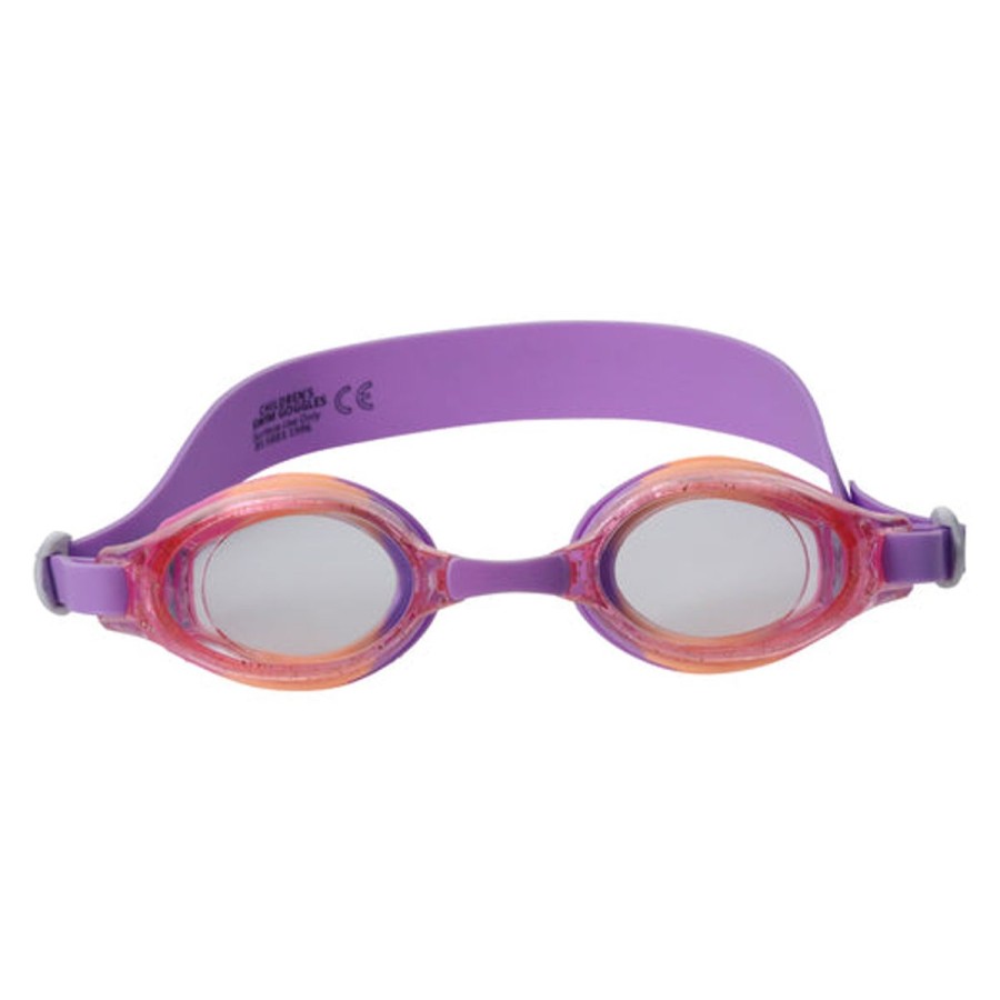 Kids HIGHFIVE Swimming Goggles | Aqua Bling Anti-Fog Swim Goggles Pink/Purple