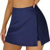 Women The Beach Company Bikini Sets | Side Split Swim Skirt Blue