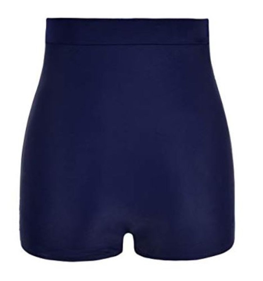 Women The Beach Company Bikini Sets | High Waisted Ruched Boyleg Shorts Blue