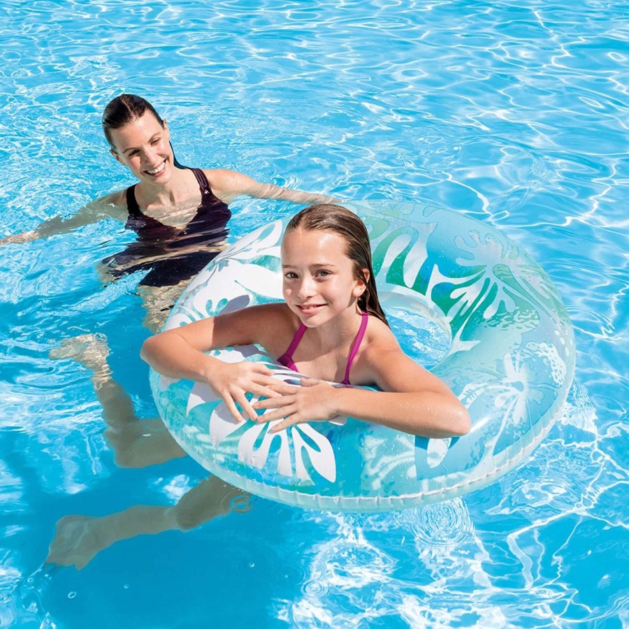 Kids The Beach Company Swim Rings & Seats | Tropical Pool Tube Blue