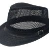 Men The Beach Company Hats | Mesh Fedora Hat Black