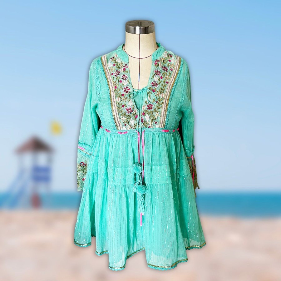 Women Salty Soul Beachwear | A-Line Embroidered Dress