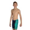 Kids Speedo Swimsuits For Boys | Speedo Tri Bold Aop Cut Panel Jammer Navy/G. Glow