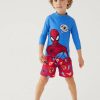 Kids Marks & Spencer Swimsuits For Boys | 2Pc Spider-Man™ Swim Set Multi