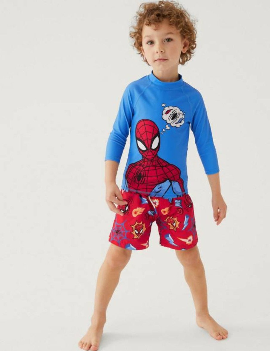 Kids Marks & Spencer Swimsuits For Boys | 2Pc Spider-Man™ Swim Set Multi