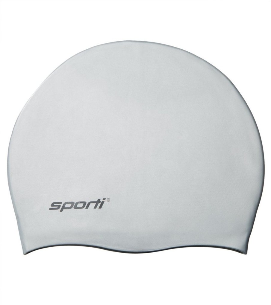 Swim Equipment Sporti | Metallic Silicone Swim Cap Silver