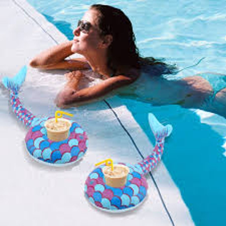 Pool Fun The Beach Company | Inflatable Mermaid Tail Drink Holder (Pack Of 2)