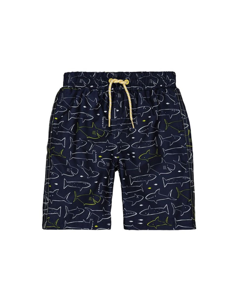 Kids Mothercare Swimsuits For Boys | Navy Shark Board Shorts