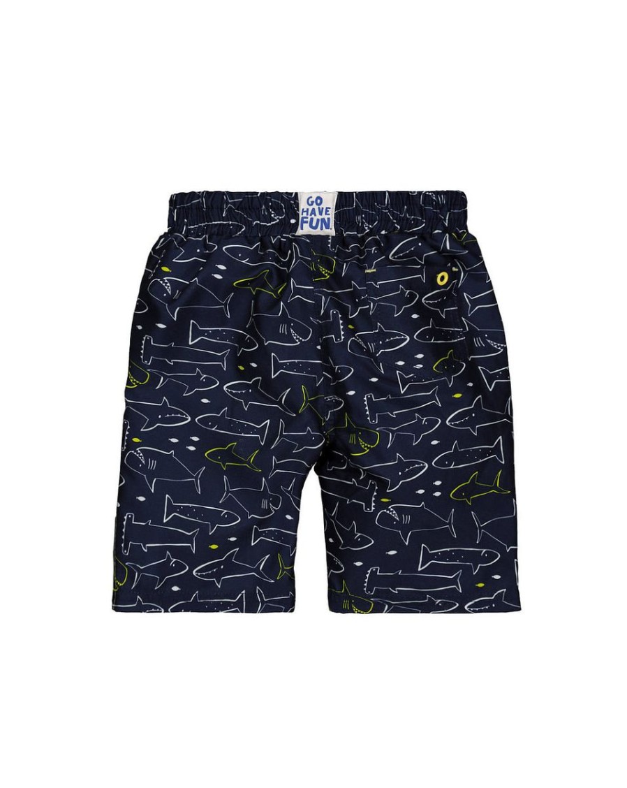 Kids Mothercare Swimsuits For Boys | Navy Shark Board Shorts