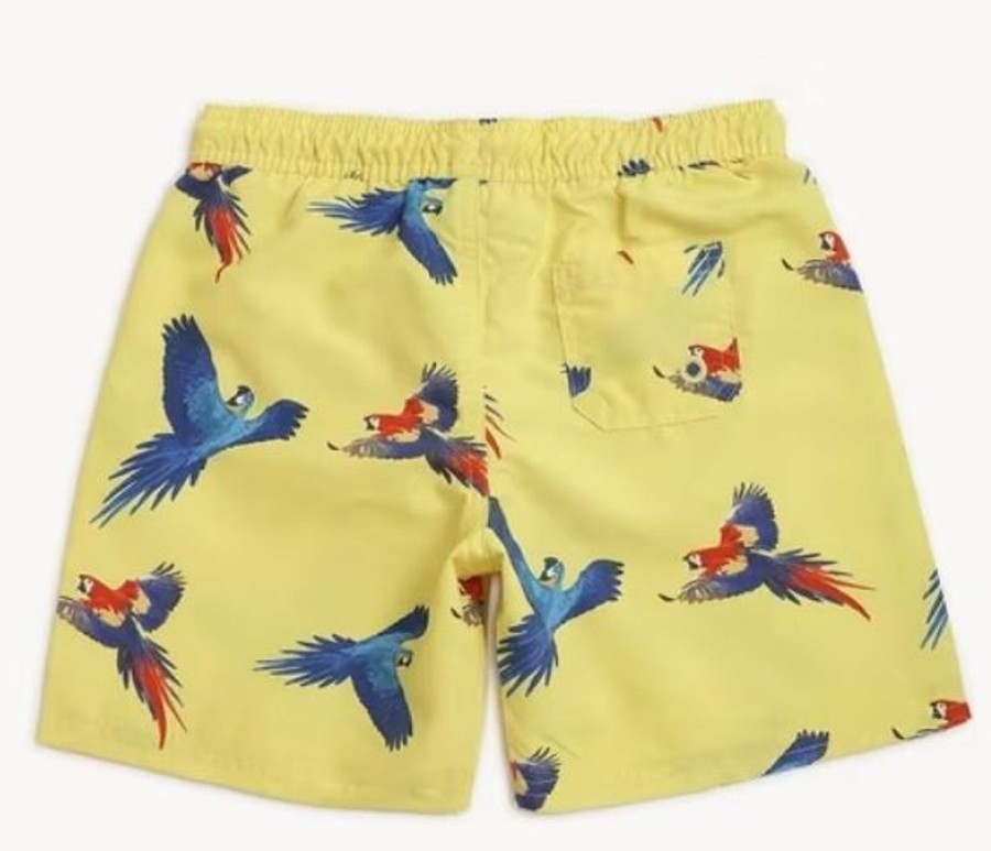 Kids Marks & Spencer Swimsuits For Boys | Macaw Printed Swim Shorts Yellow