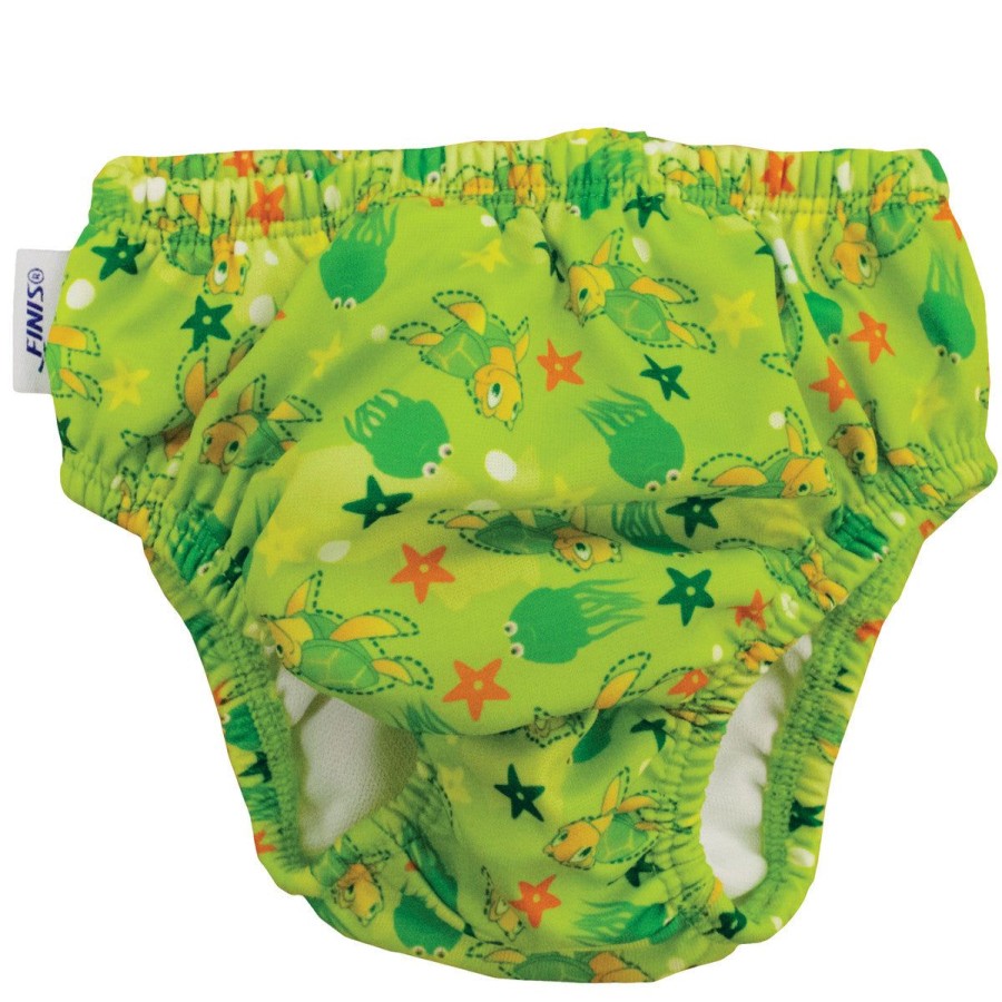 Kids FINIS Swimsuits For Boys | Finis Swim Diaper Turtle Green