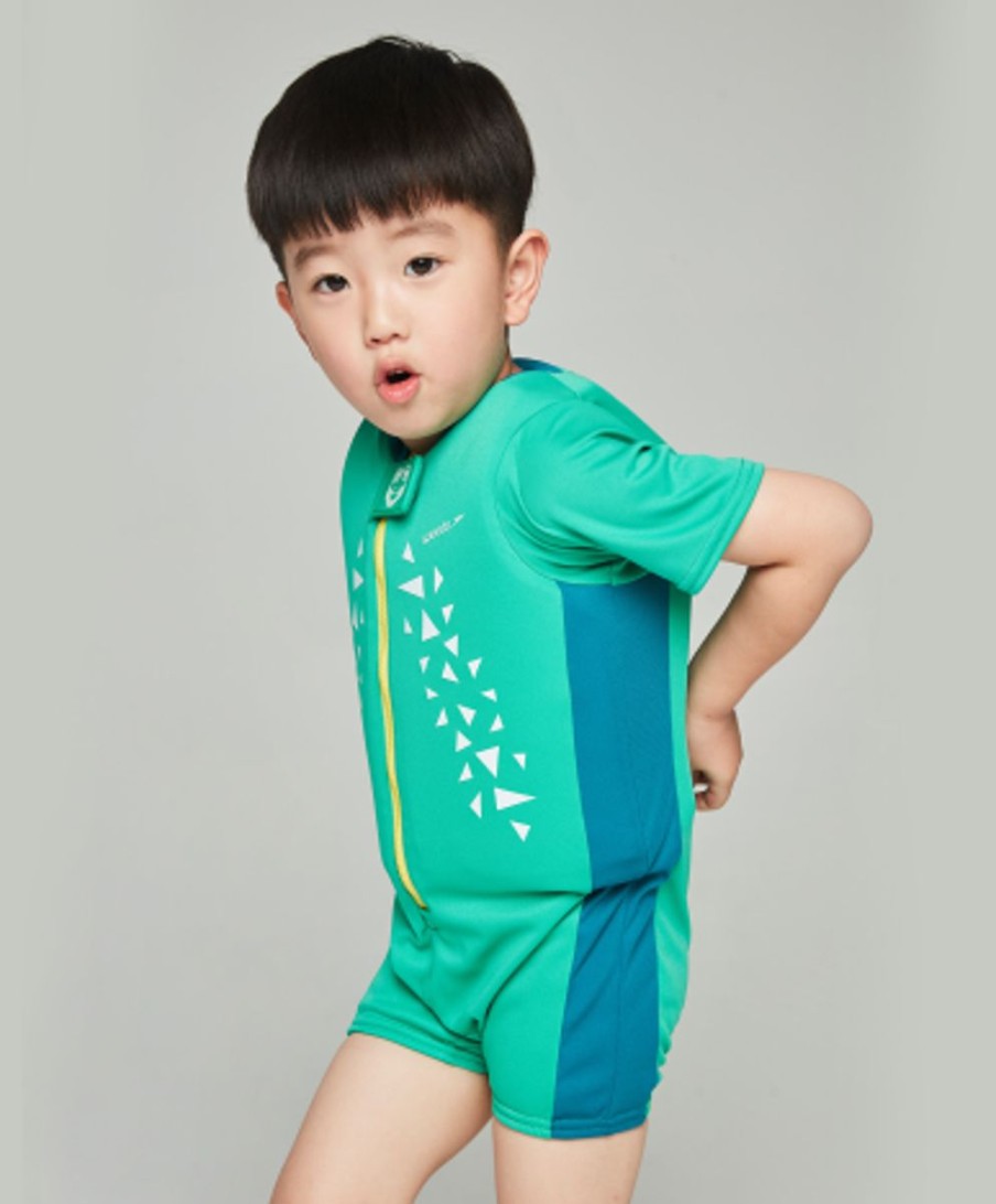 Kids Speedo Swimsuits For Toddlers | Speedo Croc Float Suit Cosmos/Emerald/Aqua Mint