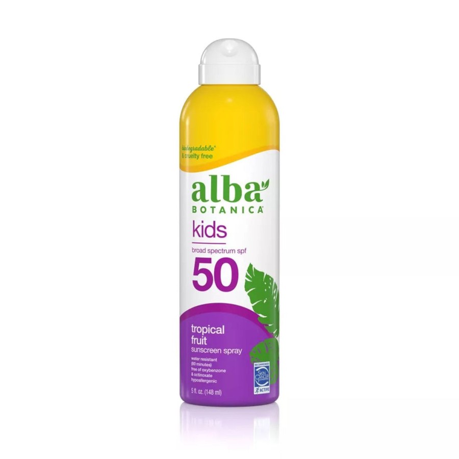 Kids Alba Botanica Suncare For Kids | Alba Botanica Kids' Tropical Fruit Sunscreen Spray - Spf 50- 148Ml