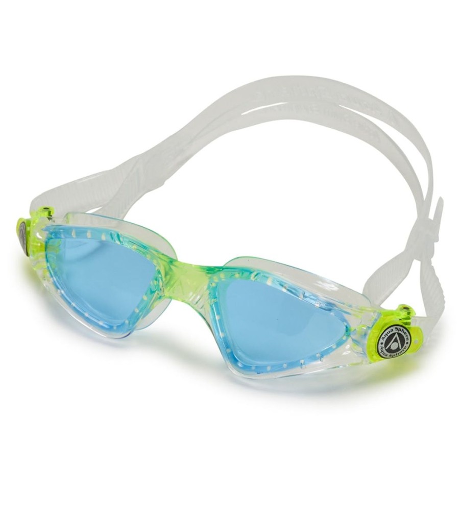 Kids Aqua Sphere Swimming Goggles | Kayenne Junior Swim Goggles Translucent/Bright Green