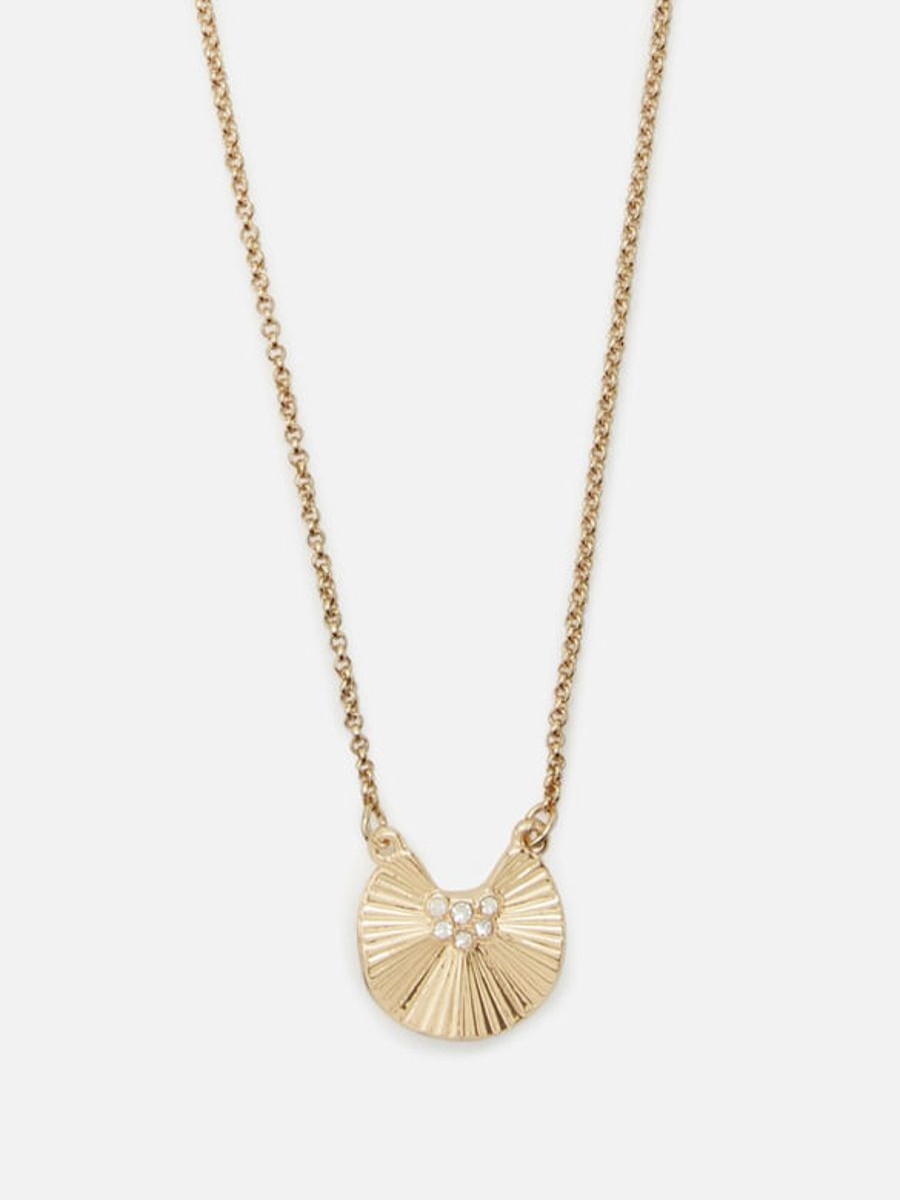 Women Vero Moda Resort Jewellery | Golden Necklace & Earring Set