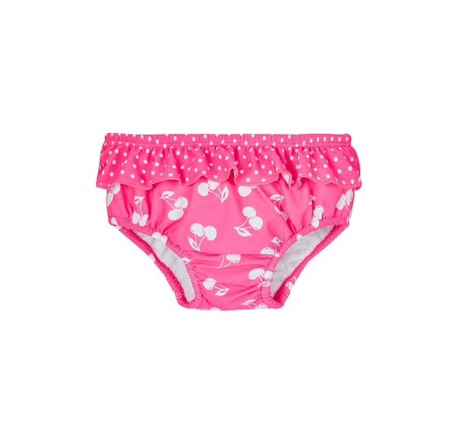 Kids Mothercare Swimsuits For Girls | Girls Cherry Swim Nappy Pink