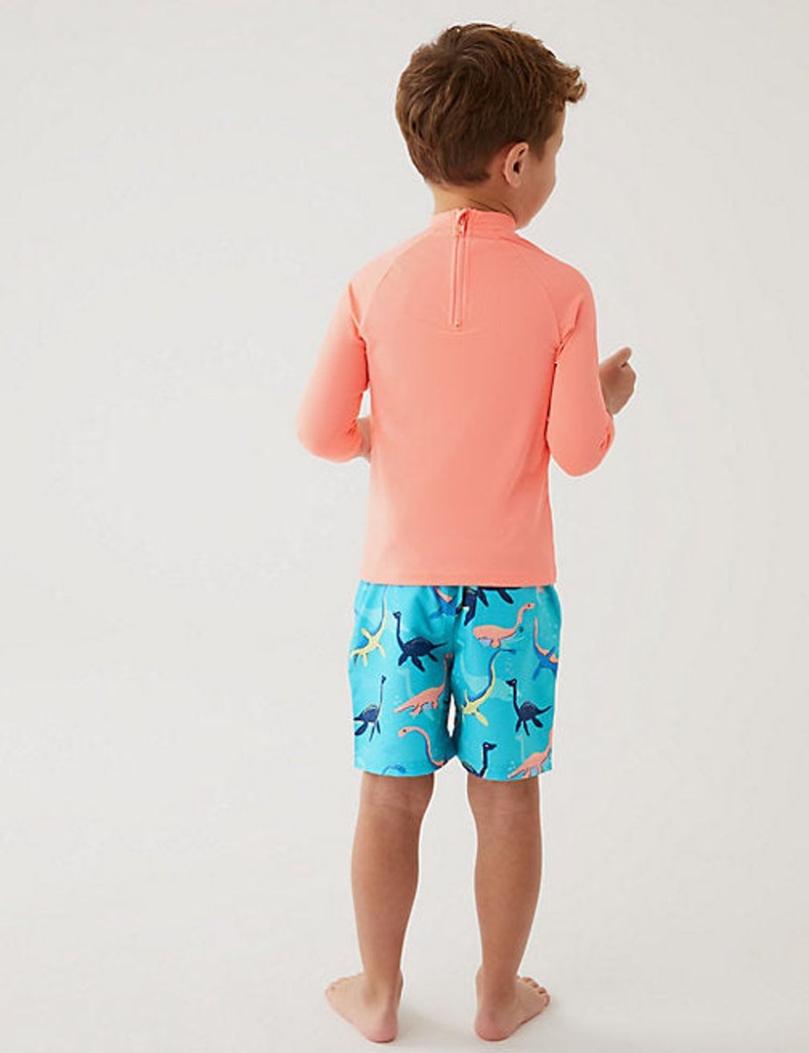 Kids Marks & Spencer Swimsuits For Boys | 2Pc Dinosaur Swim Set Multi