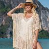 Women The Beach Company Beachwear | Crochet Beach Cover-Up Apricot