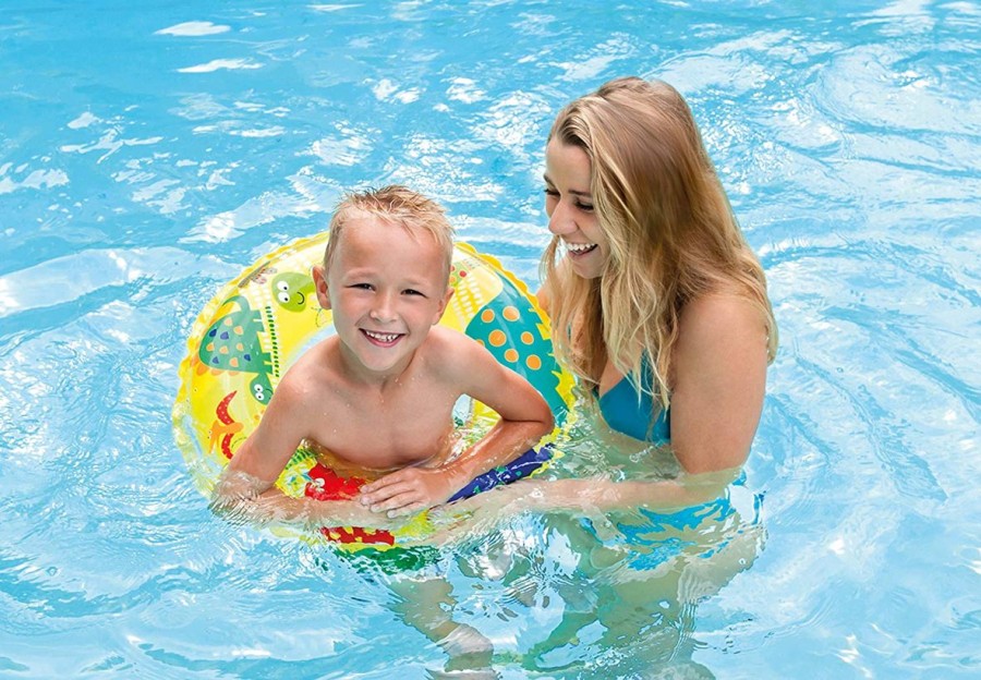 Kids The Beach Company Pool Floats & Games | Ocean Reef Transparent Ring Yellow