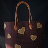 Women Weave Bags & Totes | Large Heart Tote