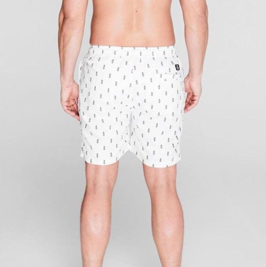 Men SoulCal Swimwear And Board Shorts | White Ditsy Swim Shorts