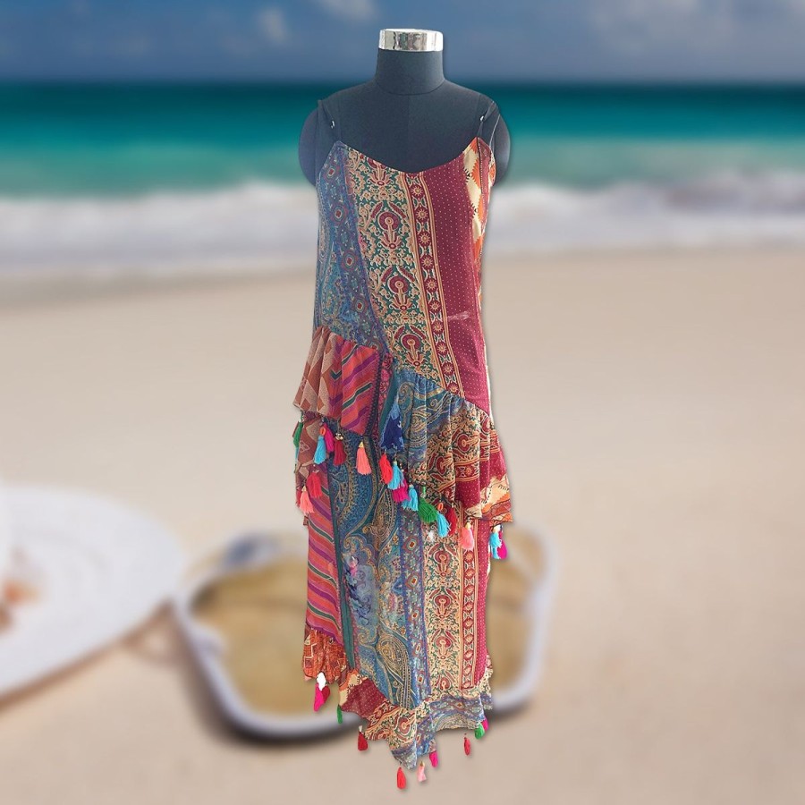 Women Salty Soul Beachwear | Printed Fun Tassels Dress