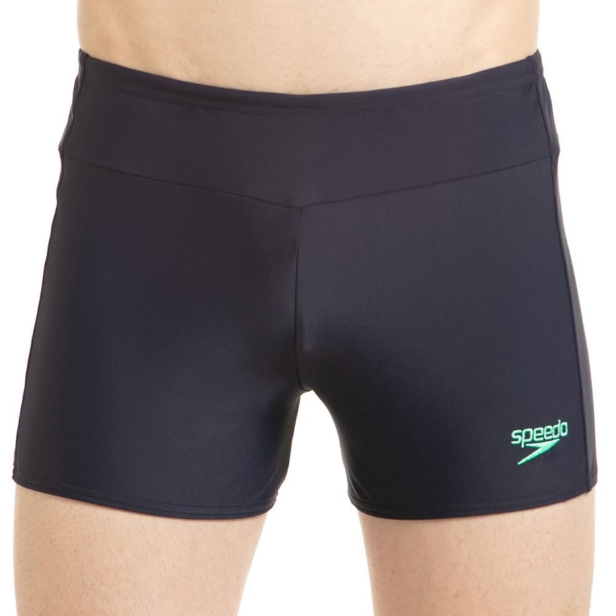 Men Speedo Swimwear And Board Shorts | Speedo Essential Houston Aquashort True Navy/Green Glow