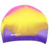 Swim Equipment Sporti | Long Hair Multi Color Silicone Swim Cap Purple/Yellow/Pink