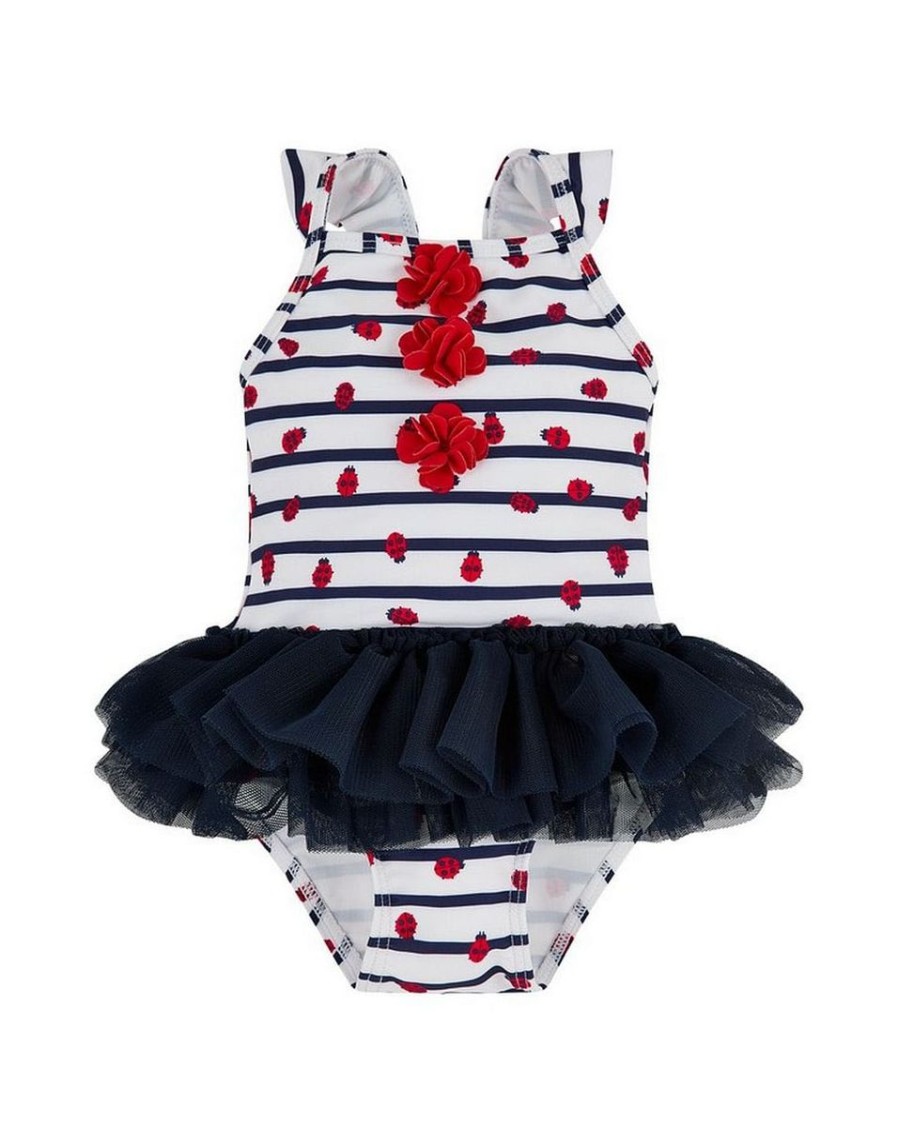 Kids Mothercare Swimsuits For Toddlers | Stripe Tutu Swimsuit Ladybird