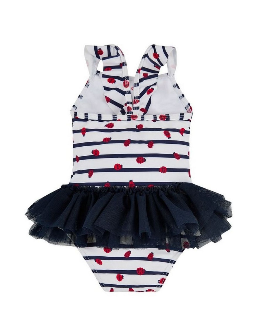 Kids Mothercare Swimsuits For Toddlers | Stripe Tutu Swimsuit Ladybird