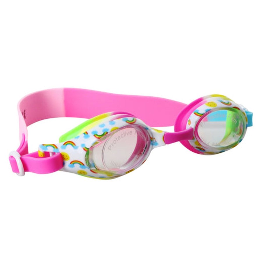 Kids HIGHFIVE Swimming Goggles | Aqua Printed Swim Goggles Rainbows