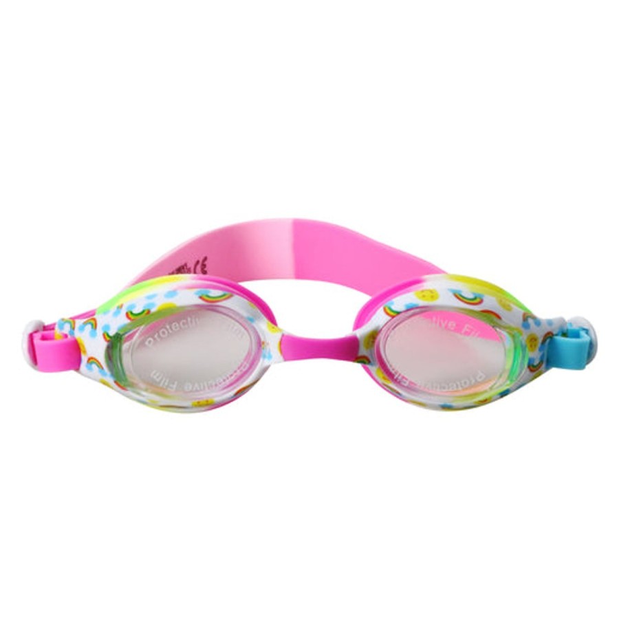 Kids HIGHFIVE Swimming Goggles | Aqua Printed Swim Goggles Rainbows