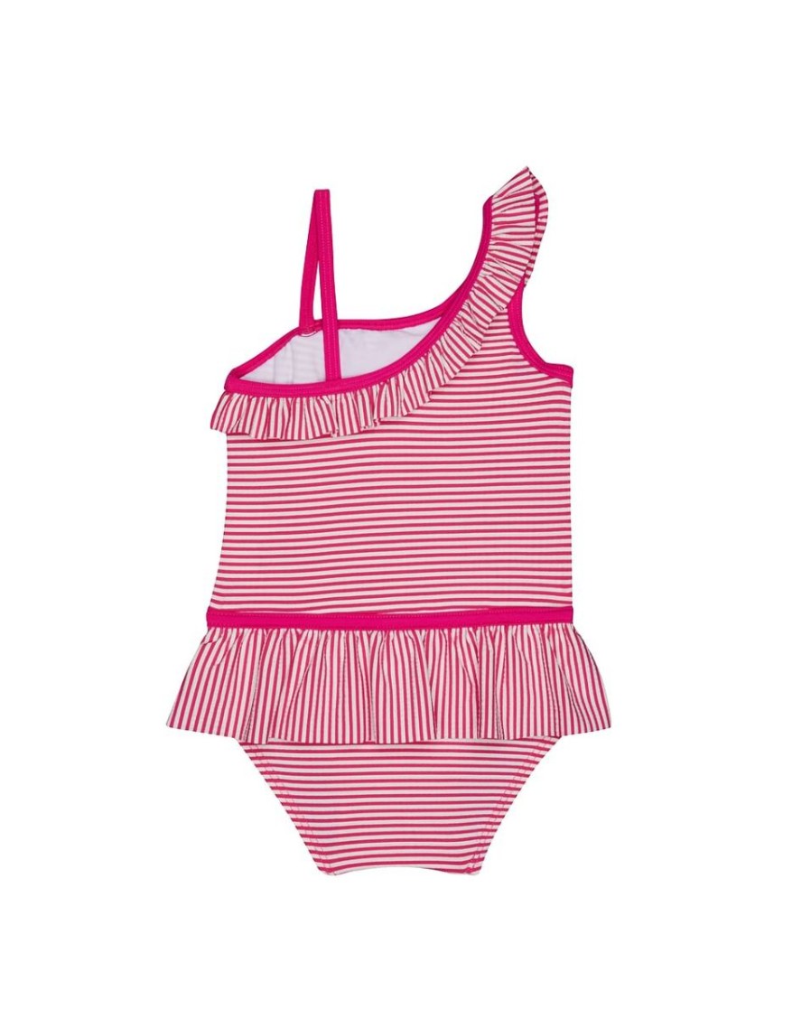 Kids Mothercare Swimsuits For Girls | Pink Stripe Swimsuit