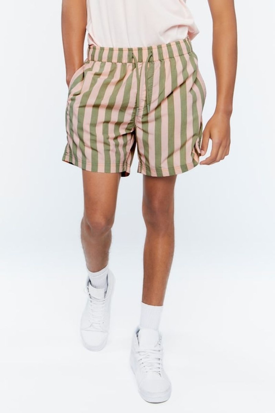 Men Forever21 Swimwear And Board Shorts | Stripe Swim Shorts Multi