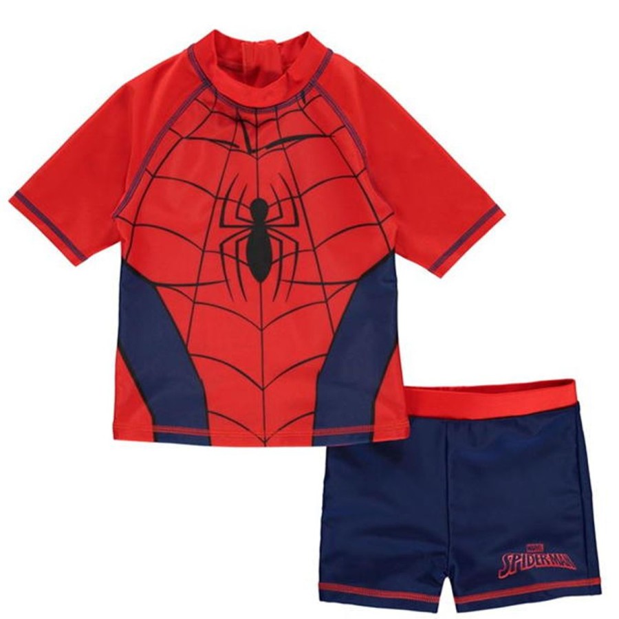 Kids The Beach Company Swimsuits For Boys | New Spiderman Swim 2Pc Set