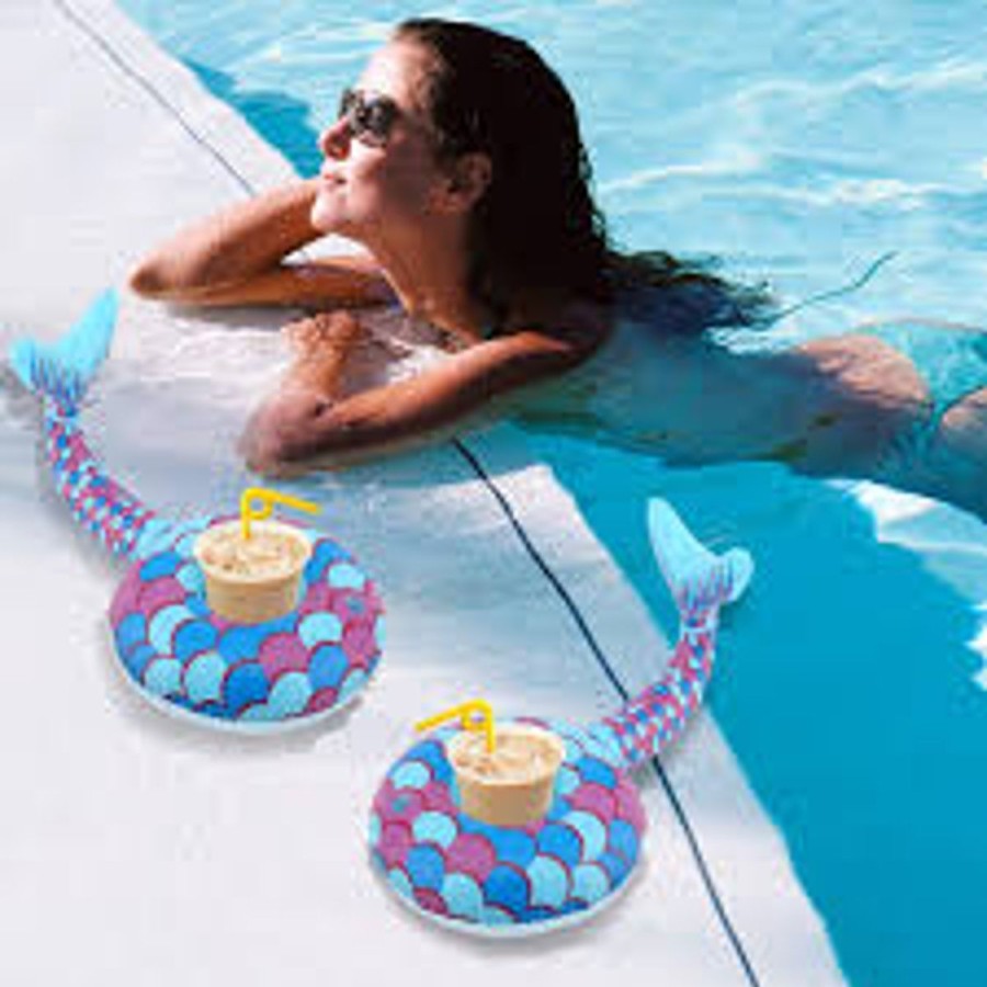 Pool Fun The Beach Company | Inflatable Mermaid Tail Drink Holder (Pack Of 2)