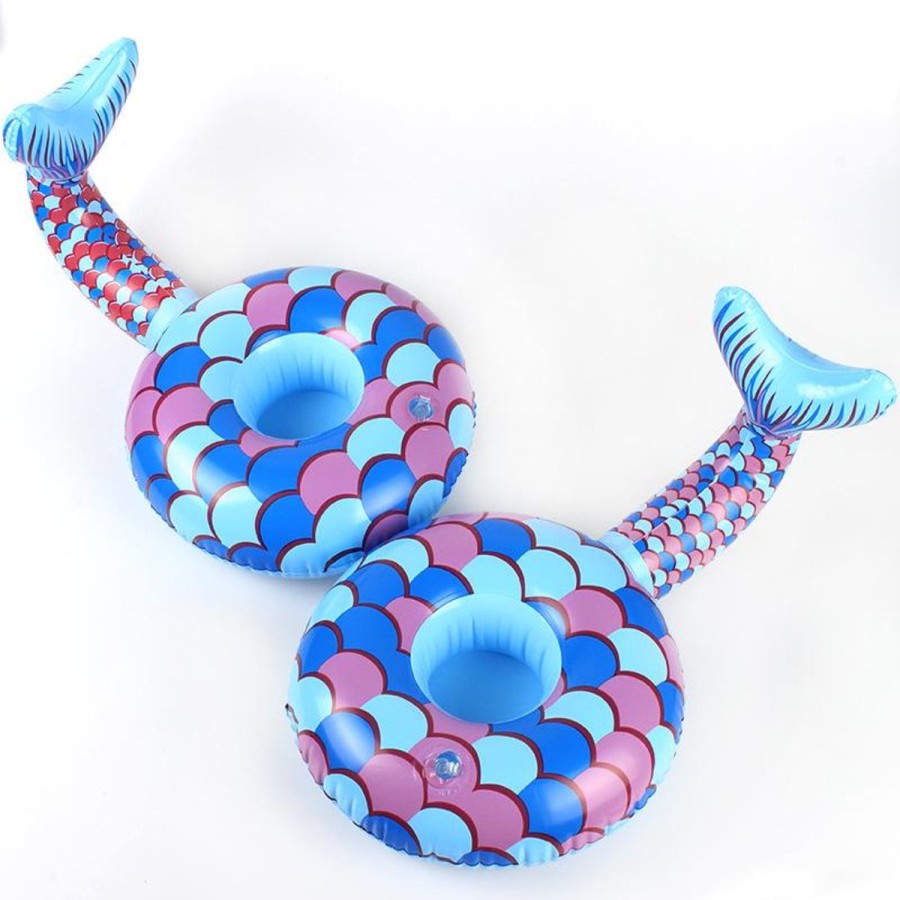 Pool Fun The Beach Company | Inflatable Mermaid Tail Drink Holder (Pack Of 2)