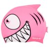 Kids Sporti Swimming Caps | Cartoon Shark Silicone Swim Cap Jr. Pink