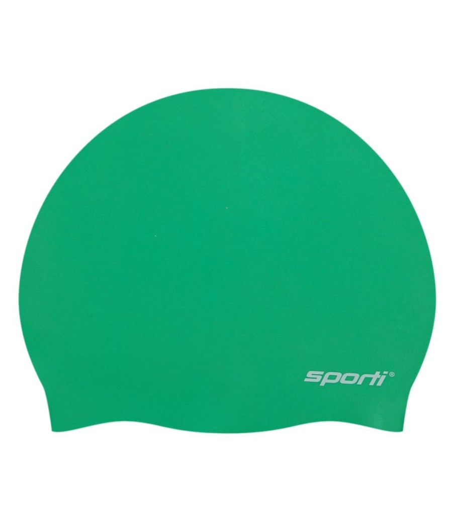 Kids Sporti Swimming Caps | Kids Silicone Swim Cap Kelly Green