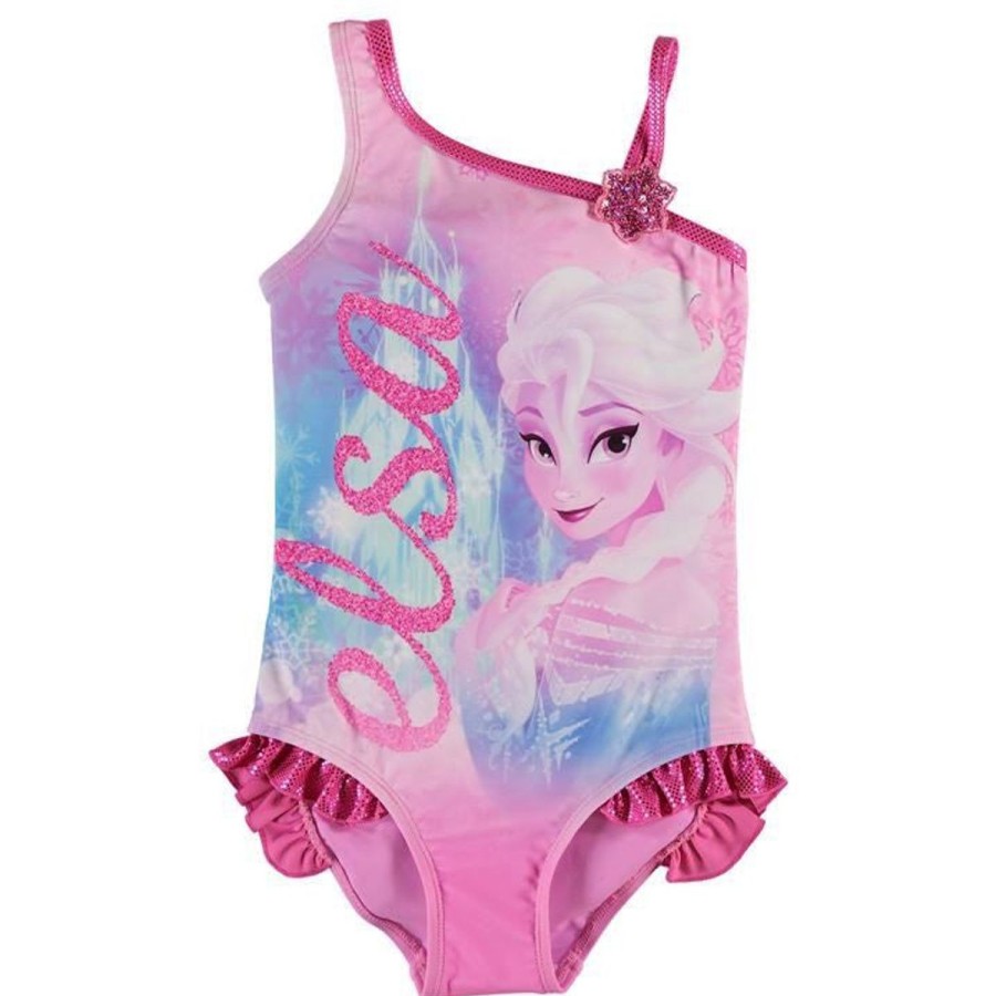 Kids The Beach Company Swimsuits For Girls | Frozen Pink Elsa Swimsuit