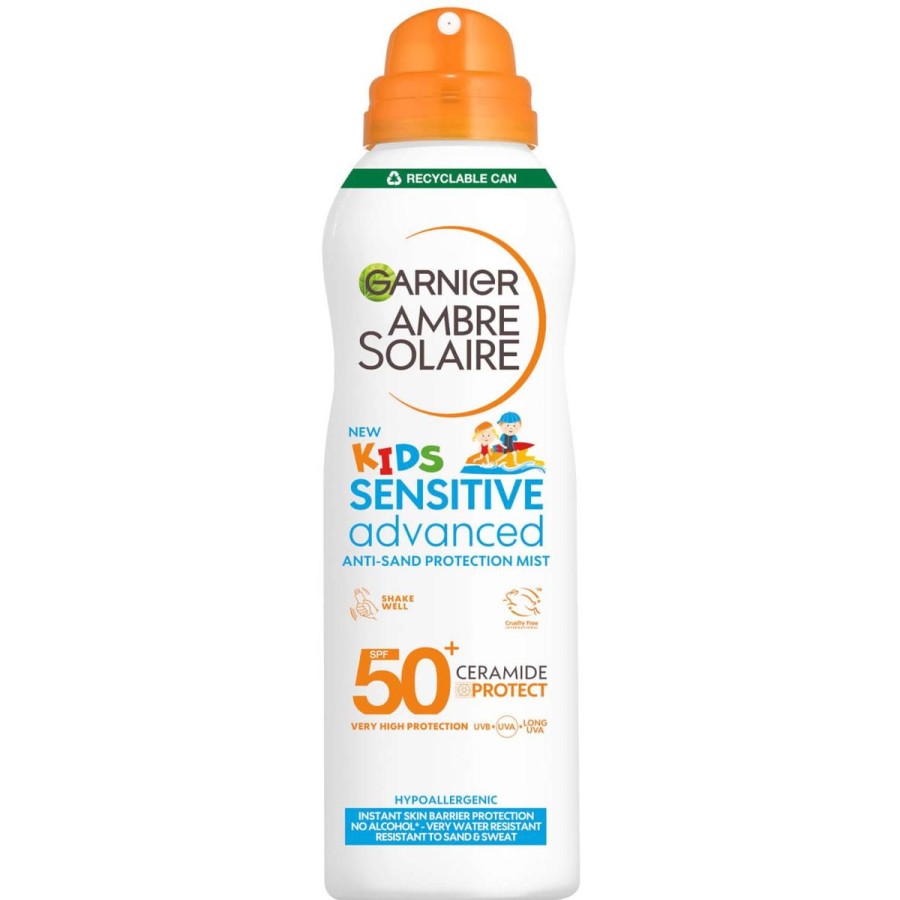 Kids Garnier Suncare For Kids | Ambre Solaire Kids' Spf 50+ Sensitive Advanced Anti-Sand Mist 150Ml