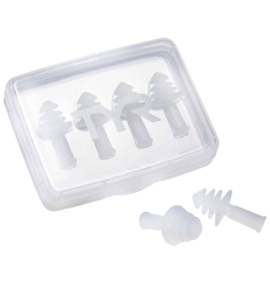 Swim Equipment TYR | Tyr Ergo Flex Ear Plugs 4-Pack Clear