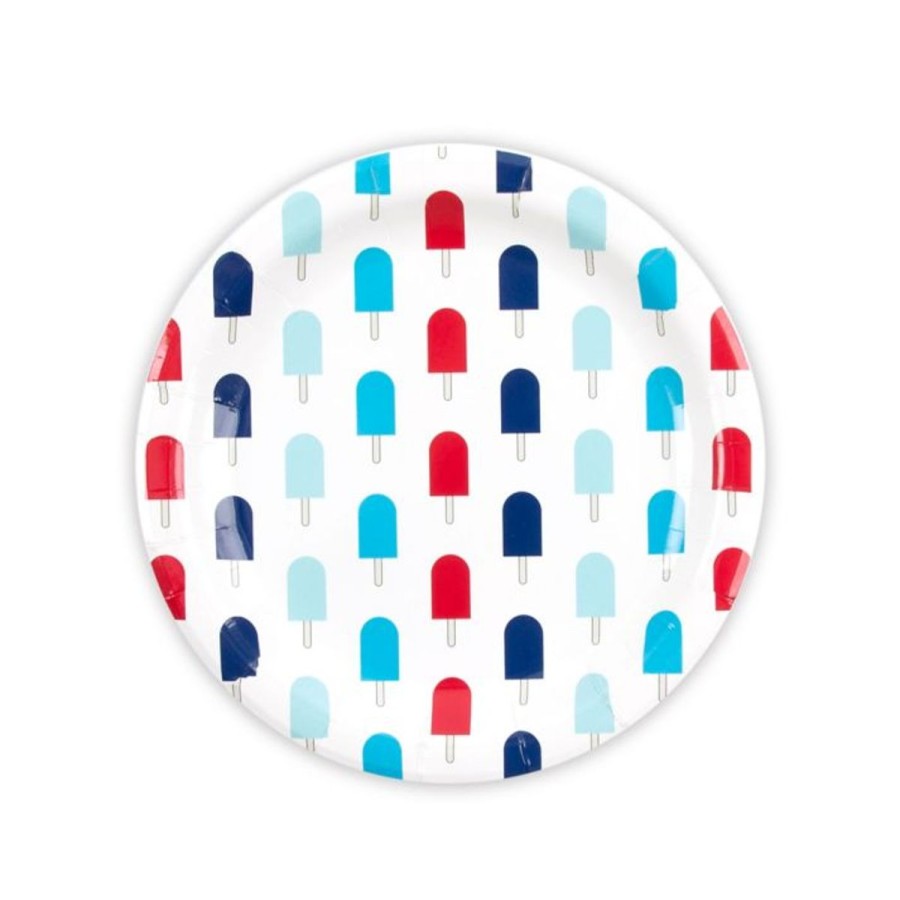 Pool Fun H for Happy™ | Americana Popsicle Lunch Plates (18Pc) Multi