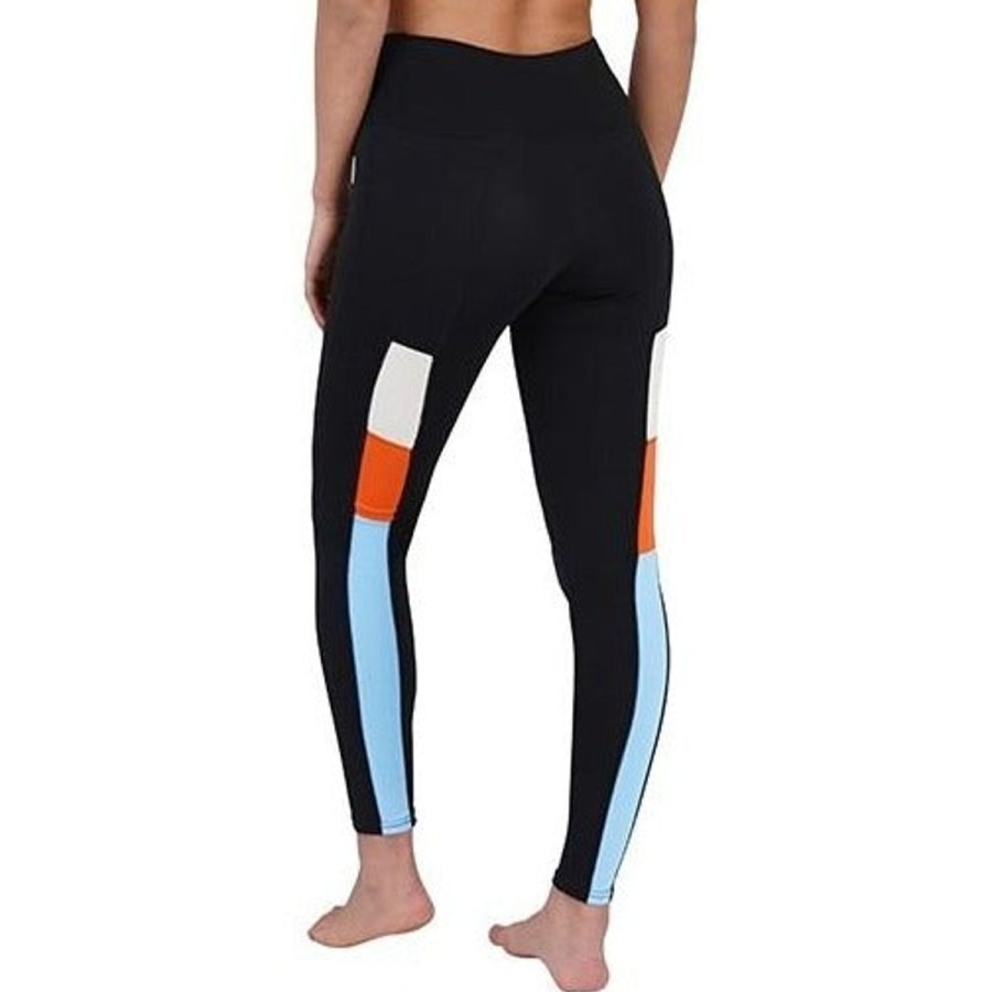 Women South Beach Activewear | Coral Colour Block Legging