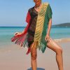 Women The Beach Company Beachwear | Boho Gradient Crochet Cover Up Colorful