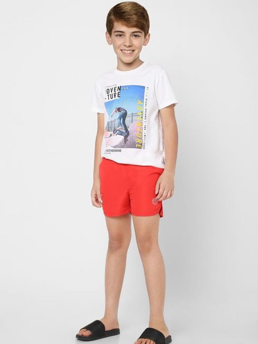 Kids JACK & JONES Swimsuits For Boys | Red Swim Shorts