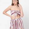 Women The Beach Company Beachwear | Striped Co-Ord Bandeau Set