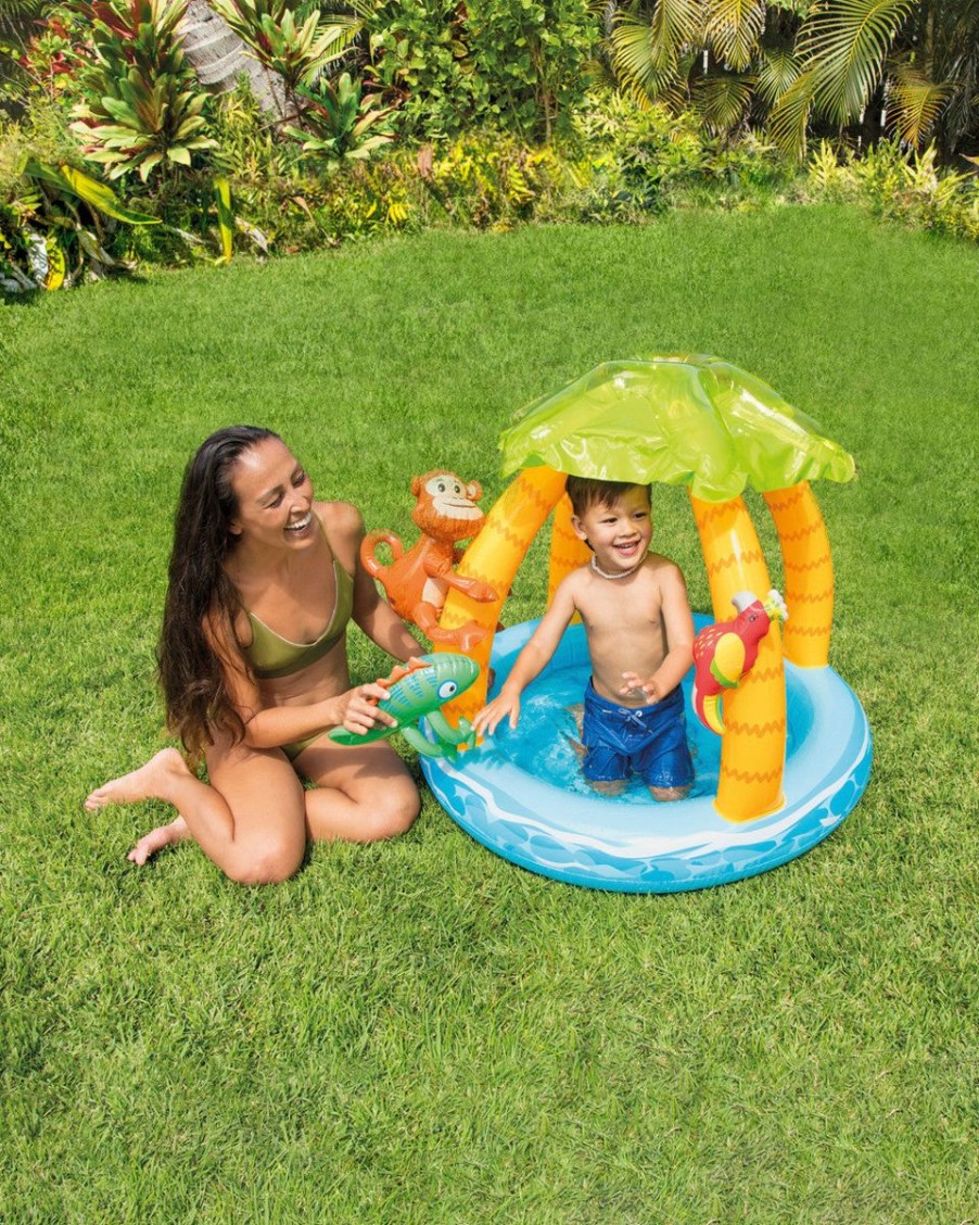 Pool Fun The Beach Company | Tropical Island Inflatable Kiddie Pool