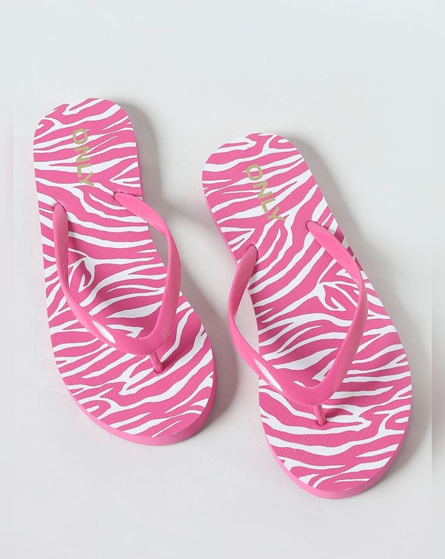 Women ONLY | Pink Printed Flip Flops Sugar Plum